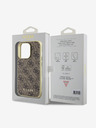 Guess Guess Заден капак 4G Charm за iPhone 15 Pro Brown