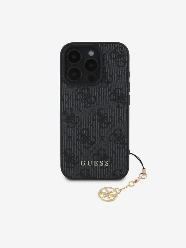 Guess Guess 4G Charm заден капак за iPhone 16 Pro Max Tone on Tone Grey