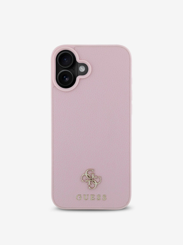 Guess Guess PU PU Grained 4G Small Metal Logo MagSafe Back Cover за iPhone 16 Plus Pink