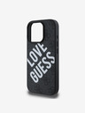 Guess Guess PU кожа 4G Голямо лого на любовта MagSafe заден капак за iPhone 16 Pro Max черен