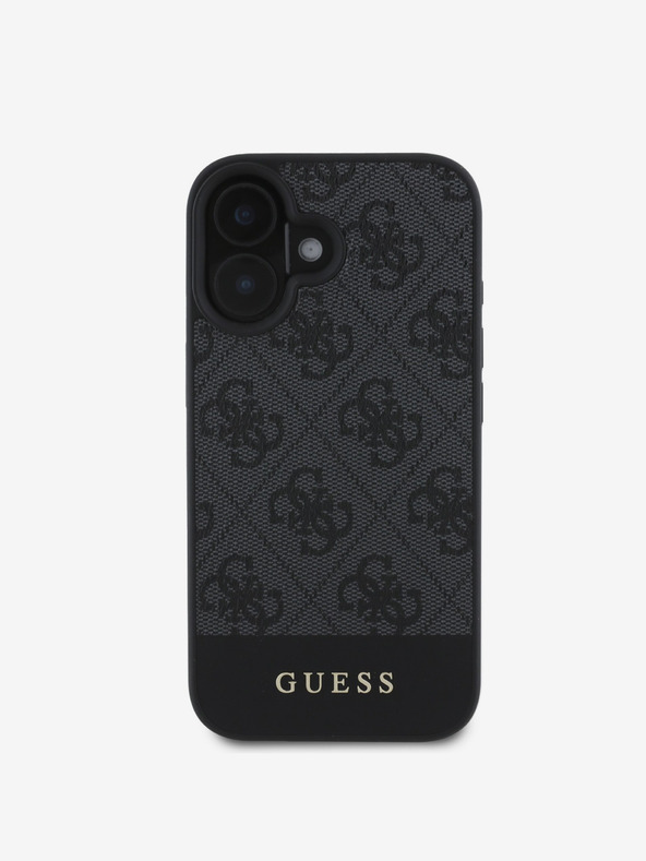 Guess Guess PU 4G Stripe заден капак за iPhone 16 Grey