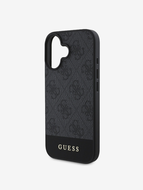 Guess Guess PU 4G Stripe заден капак за iPhone 16 Grey