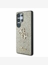 Guess Guess PU Фиксиран метален капак с метално лого 4G с брокат за Samsung Galaxy S25 Ultra Gold