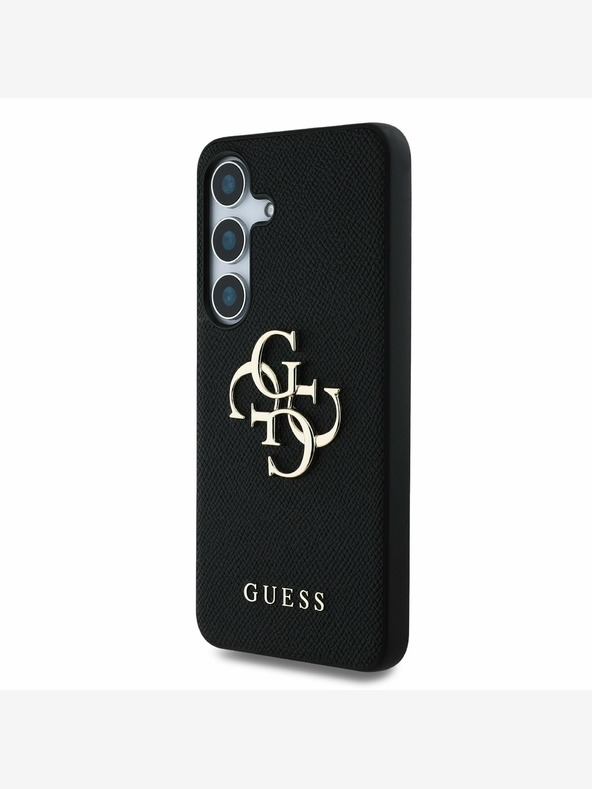 Guess Guess PU Grained 4G Metal Logo Back Cover за Samsung Galaxy S25 Black