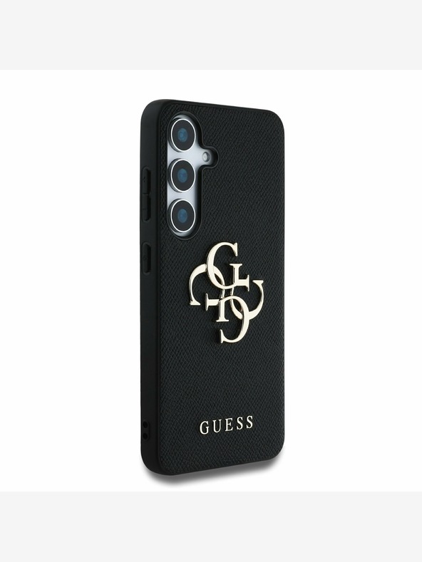 Guess Guess PU Grained 4G Metal Logo Back Cover за Samsung Galaxy S25 Black