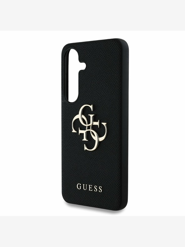 Guess Guess PU Grained 4G Metal Logo Back Cover за Samsung Galaxy S25 Black