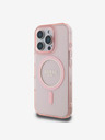 Guess Guess IML пръстен с блясък MagSafe заден капак за iPhone 16 Pro Max Pink