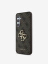 Guess Guess PU 4G Метален заден капак с лого за Samsung Galaxy S24 FE Brown