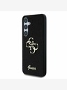 Guess Guess PU Fixed Glitter 4G Metal Logo Back Cover за Samsung Galaxy S25+ Black