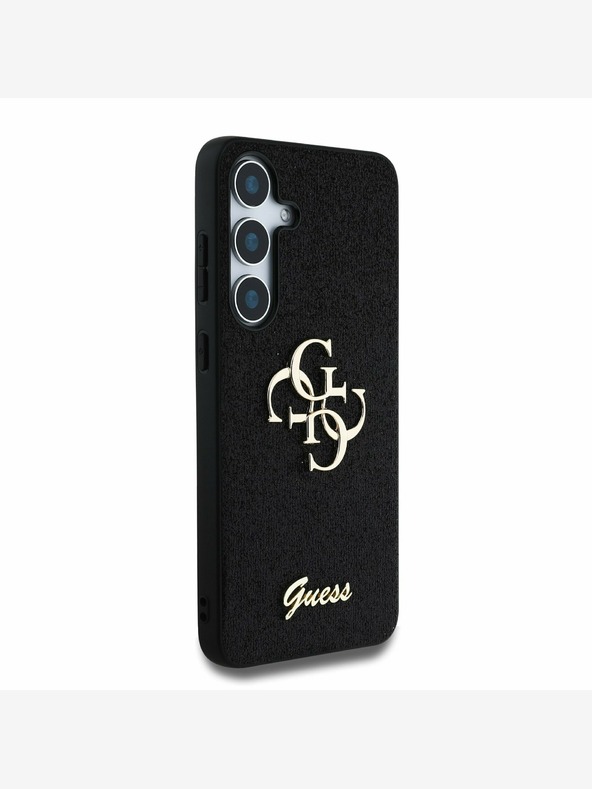 Guess Guess PU Fixed Glitter 4G Metal Logo Back Cover за Samsung Galaxy S25+ Black