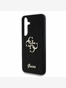 Guess Guess PU Fixed Glitter 4G Metal Logo Back Cover за Samsung Galaxy S25+ Black