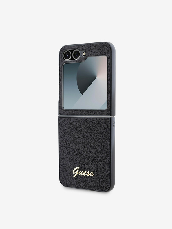 Guess Guess PC/TPU Glitter Flakes Metal Logo Back Cover за Samsung Galaxy Z Flip 6 Black