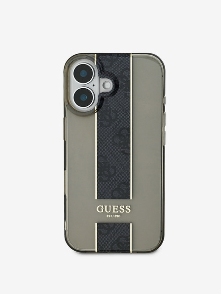 Guess Guess IML Middle 4G Stripe заден капак за iPhone 16 Black