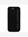 Karl Lagerfeld Karl Lagerfeld 3D Rubber Glitter Logo Back Cover за iPhone 16 Pro Black