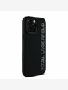 Karl Lagerfeld Karl Lagerfeld 3D Rubber Glitter Logo Back Cover за iPhone 16 Pro Black