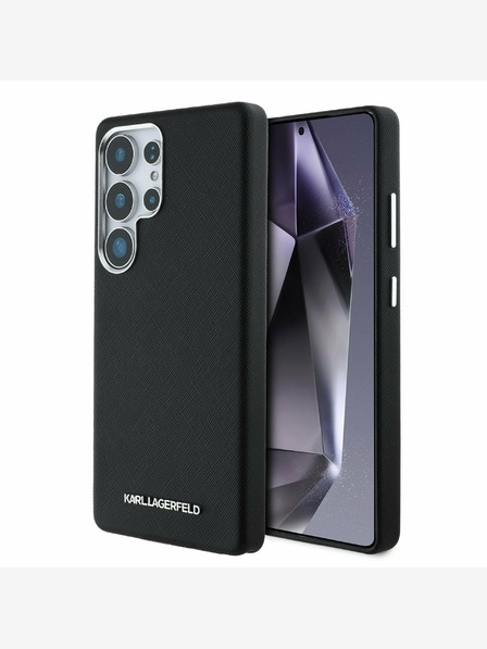 Karl Lagerfeld Karl Lagerfeld PU Saffiano Metal Logo and Frame Back Cover за Samsung Galaxy S25 Ultra Black