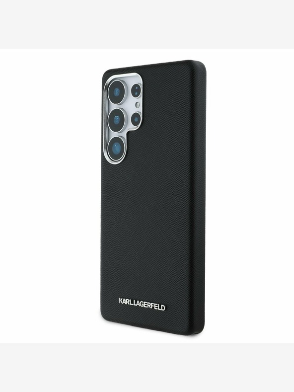 Karl Lagerfeld Karl Lagerfeld PU Saffiano Metal Logo and Frame Back Cover за Samsung Galaxy S25 Ultra Black