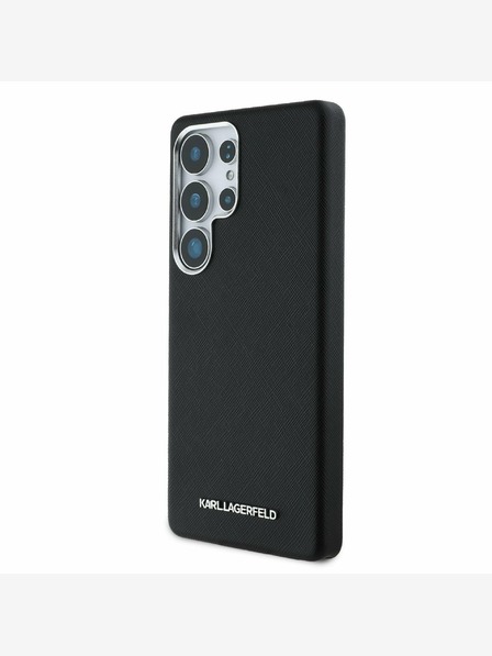 Karl Lagerfeld Karl Lagerfeld PU Saffiano Metal Logo and Frame Back Cover за Samsung Galaxy S25 Ultra Black