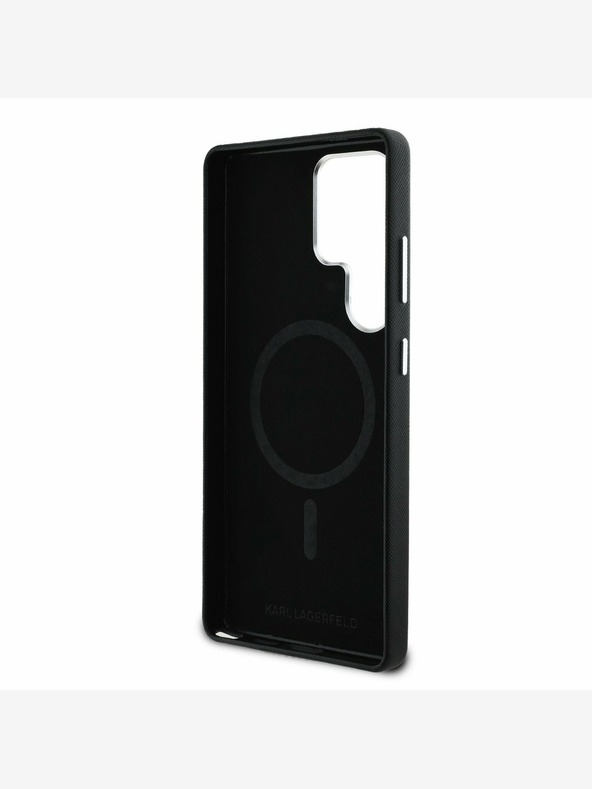 Karl Lagerfeld Karl Lagerfeld PU Saffiano Metal Logo and Frame Back Cover за Samsung Galaxy S25 Ultra Black