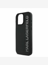 Karl Lagerfeld Karl Lagerfeld 3D Rubber Glitter Logo Back Cover за iPhone 15 Pro Max Black