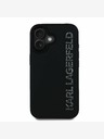 Karl Lagerfeld Karl Lagerfeld 3D Rubber Glitter Logo Back Cover за iPhone 16 Black