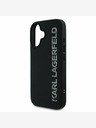 Karl Lagerfeld Karl Lagerfeld 3D Rubber Glitter Logo Back Cover за iPhone 16 Black