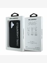 Karl Lagerfeld Karl Lagerfeld 3D Rubber Glitter Logo Back Cover за iPhone 16 Black