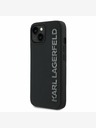 Karl Lagerfeld Karl Lagerfeld 3D Rubber Glitter Logo Back Cover за iPhone 15 Black