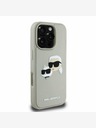 Karl Lagerfeld Karl Lagerfeld 3D гумен заден капак с двойни глави за iPhone 16 Pro Max Beige
