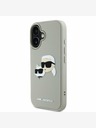 Karl Lagerfeld Karl Lagerfeld 3D гумен заден капак с двойни глави за iPhone 16 Beige