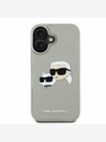Karl Lagerfeld Karl Lagerfeld 3D гумен заден капак с двойни глави за iPhone 16 Beige
