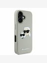 Karl Lagerfeld Karl Lagerfeld 3D гумен заден капак с двойни глави за iPhone 16 Beige