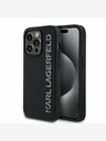 Karl Lagerfeld Karl Lagerfeld 3D Rubber Glitter Logo Back Cover за iPhone 14 Pro Black
