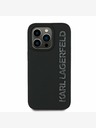 Karl Lagerfeld Karl Lagerfeld 3D Rubber Glitter Logo Back Cover за iPhone 14 Pro Black