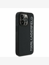 Karl Lagerfeld Karl Lagerfeld 3D Rubber Glitter Logo Back Cover за iPhone 14 Pro Black
