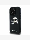 Karl Lagerfeld Karl Lagerfeld 3D Rubber Double Heads Back Cover за iPhone 16 Pro Black