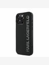 Karl Lagerfeld Karl Lagerfeld 3D Rubber Glitter Logo Back Cover за iPhone 15 Pro Black