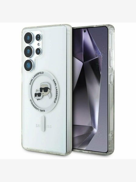 Karl Lagerfeld Karl Lagerfeld IML K&CH Heads MagSafe заден капак за Samsung Galaxy S25 ултрапрозрачен