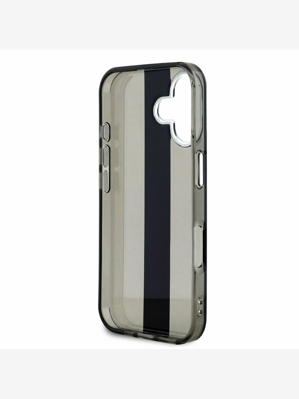 Karl Lagerfeld Karl Lagerfeld IML Stripe Logo заден капак за iPhone 16 Black