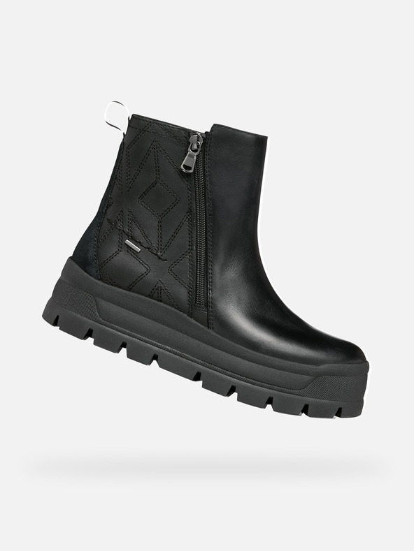 Geox Черни дамски боти до глезена Geox Spherica Ec7.1 Abx