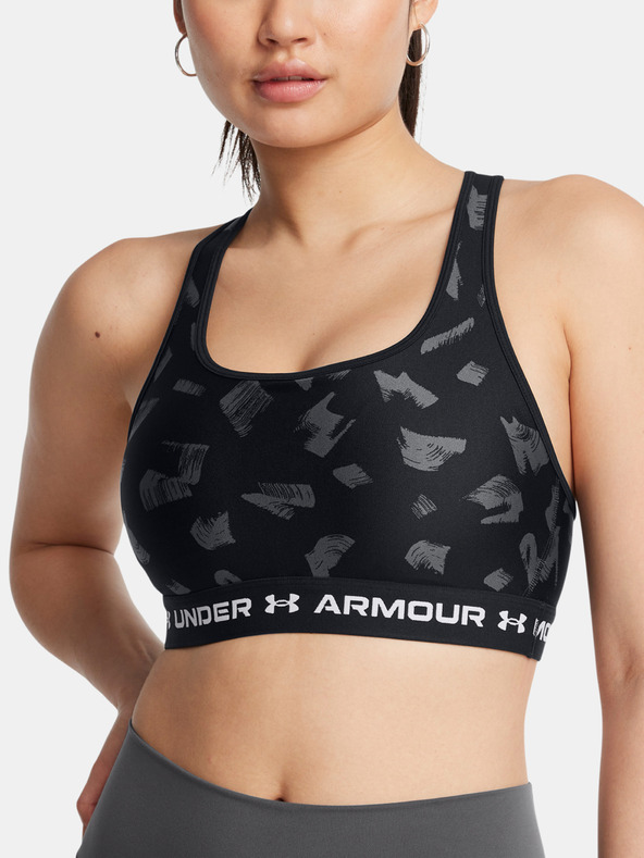 Under Armour Under Armour Women's Crossback Mid Print Bra-BLK