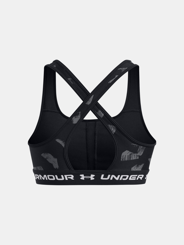 Under Armour Under Armour Women's Crossback Mid Print Bra-BLK