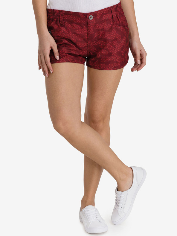 Sam 73 Червени дамски шарени шорти SAM 73