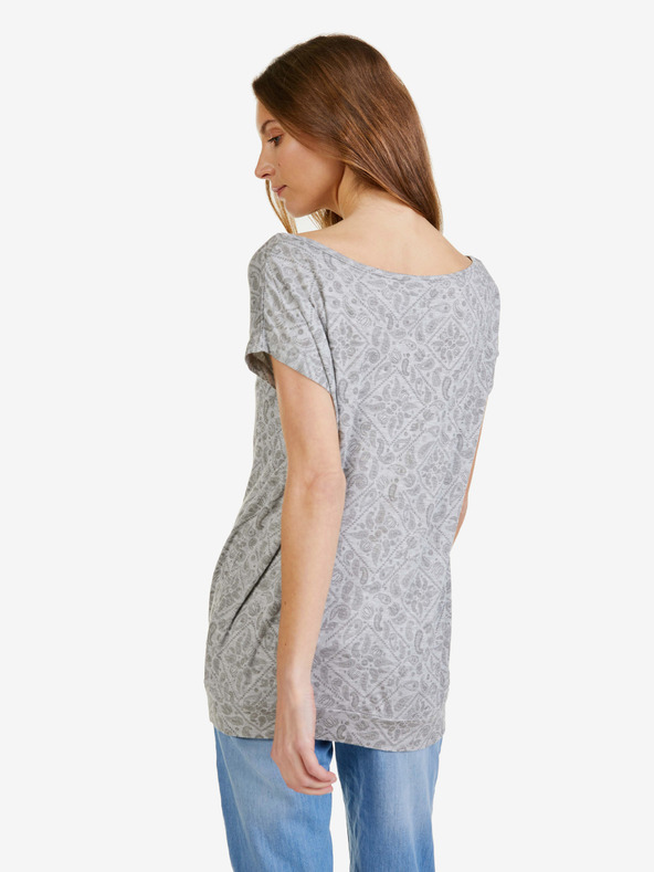 Sam 73 Светлосива дамска тениска с шарка SAM 73 Cindy