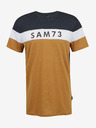 Sam 73 Сиво-кафява мъжка тениска SAM 73 Kavix