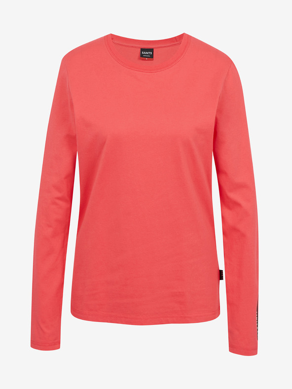 Sam 73 Тъмнорозова дамска тениска с дълъг ръкав SAM 73 Sariol