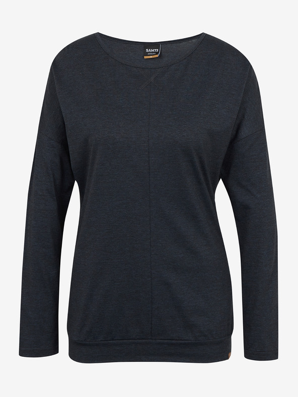 Sam 73 Черна дамска основна тениска с дълъг ръкав SAM 73 Azuka