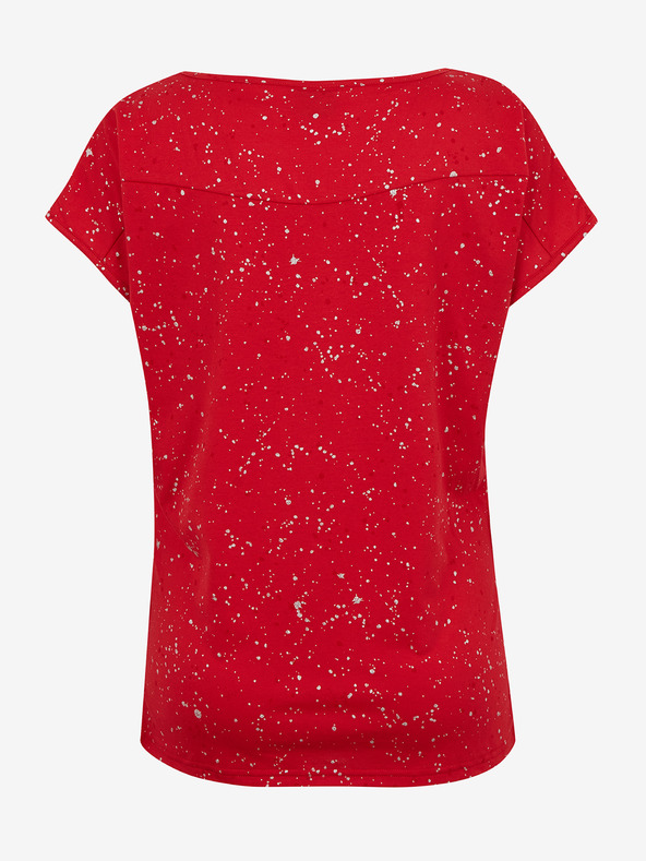 Sam 73 Червена дамска шарена тениска SAM 73 Heqa