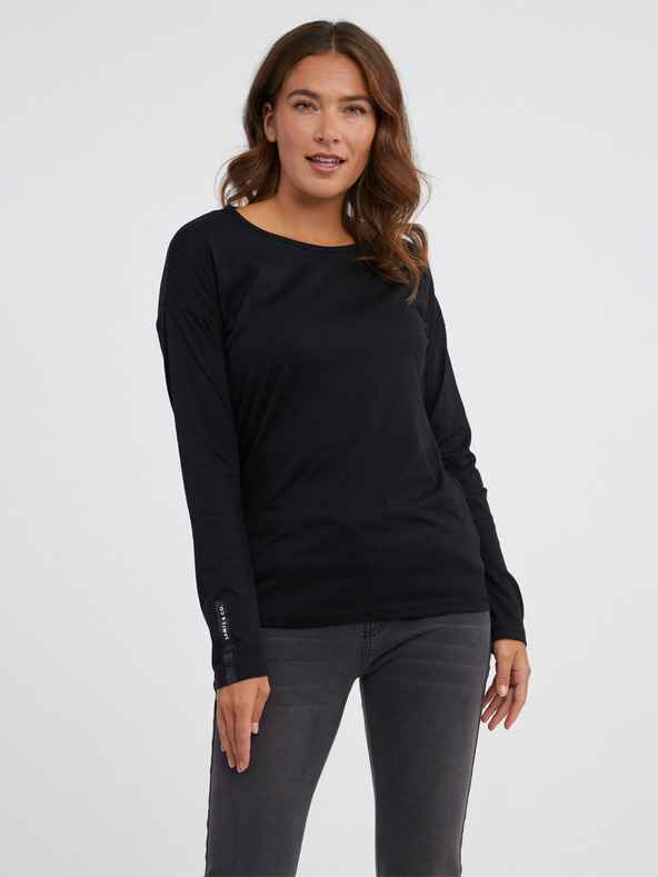 Sam 73 Черна дамска тениска с дълъг ръкав SAM 73 Patty