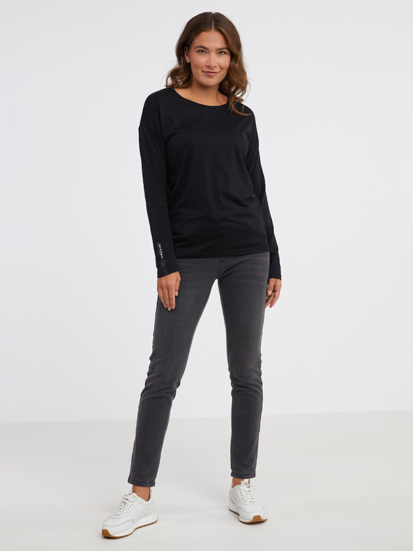 Sam 73 Черна дамска тениска с дълъг ръкав SAM 73 Patty